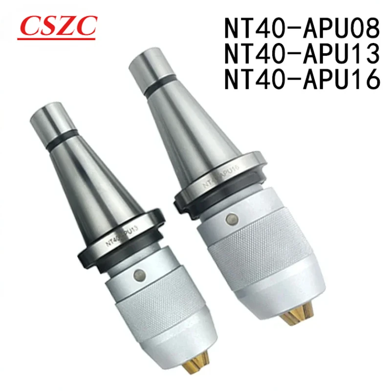 

high-quality NT40 APU08 APU13 APU16 0.6-8mm 1-13mm 1-16mm Self-tightening Drill Connect Drill Clamp Machining Center Tool Handle