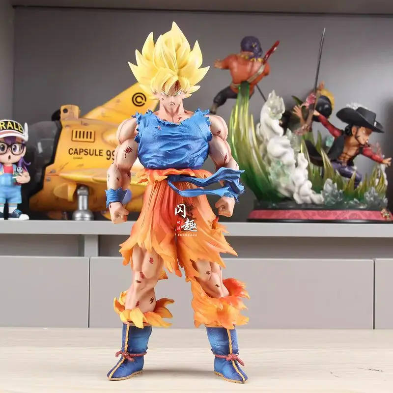 32cm Son Goku modelo Dragon Ball Z figura de acción Manga Super Saiyan figurita de juguete Anime SSJ GK estatua Figuras adornos regalo para niños