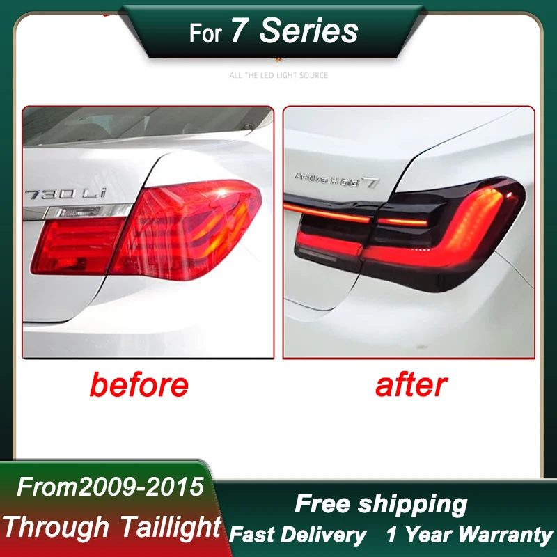 Car through Tail Lights For BMW 7 Series F02 2009-2015 new style LED Brake Reverse Tail Lamp Dynamic Light Tail Lamp Assembly