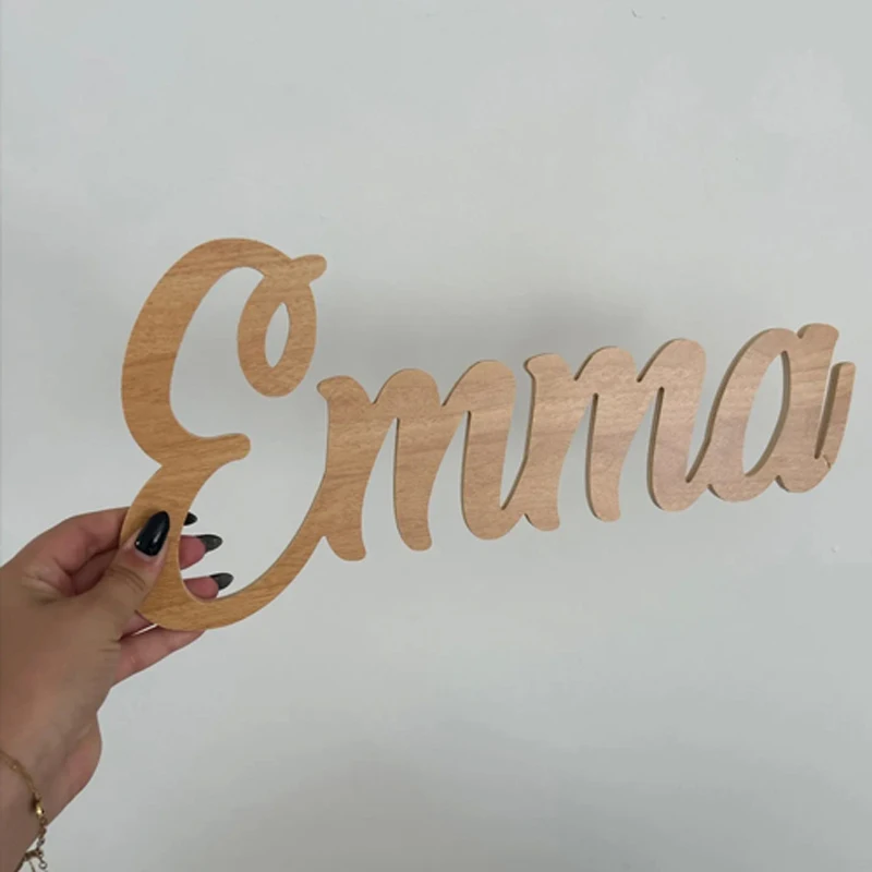 Custom Unfinished Wood Name Sign  word per purchase,Personalized For Your Name Wall Decor