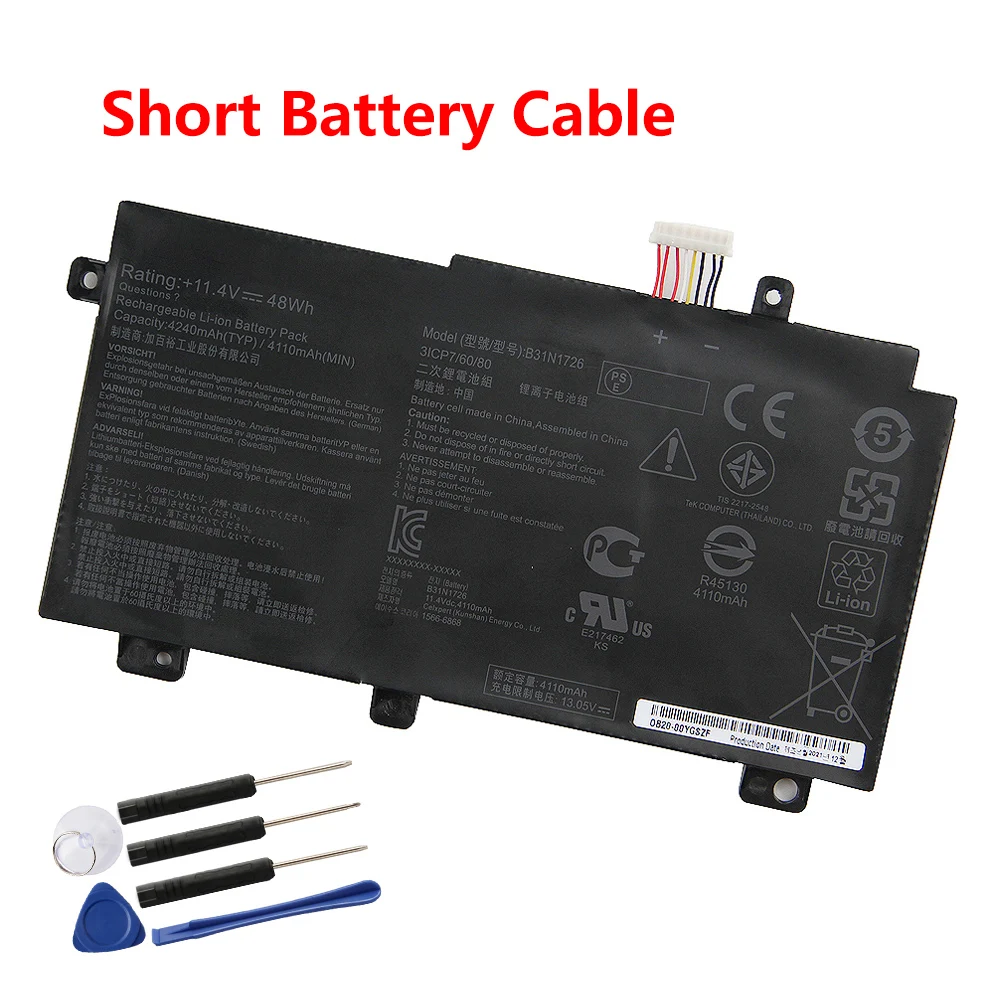 استبدال بطارية الكمبيوتر المحمول B31N1726 ل ASUS FX504 FX504GD FX505 FX505G FX504G FX86 FX80G FX80GE/GD8750 FX95G بطارية 4240mAh