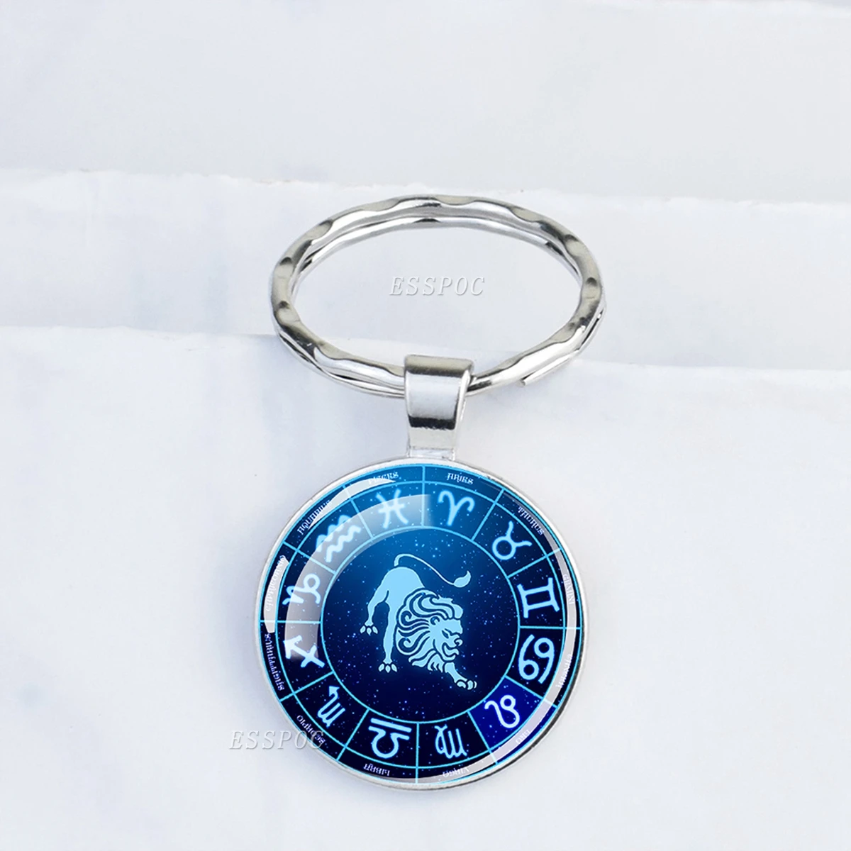 Fashion Zodiac Sign Keychain 12 Constellation Leo Virgo Libra Scorpio Sagittarius Pendant Metal Keyring Key Holder Gifts