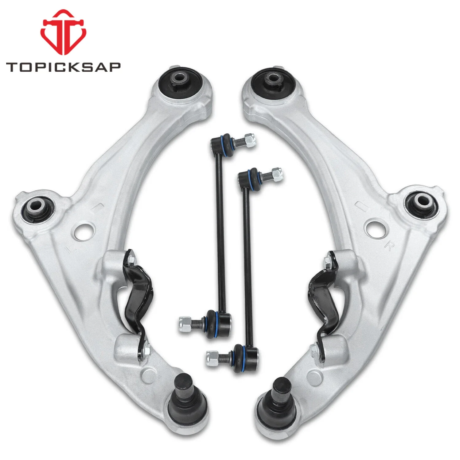 TOPICKSAP 4Pcs Front Lower Control Arm w/Ball Joint Sway Bar End Link for Nissan Altima 2007-2013 K620195 K620196 K750095