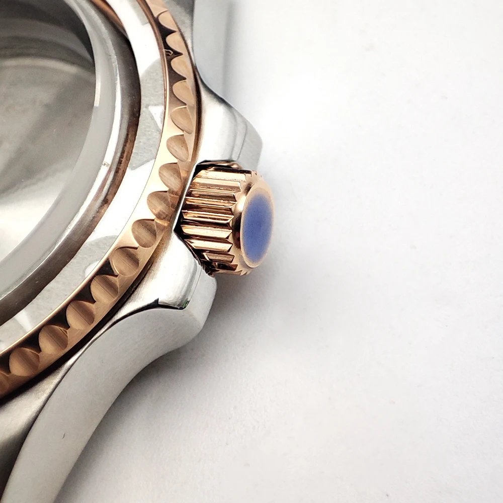 修正された時計パーツ,サファイアケース,nh35/36ムーブメント,40mm,ウォーターゴースト,ローズゴールドケースに適しています