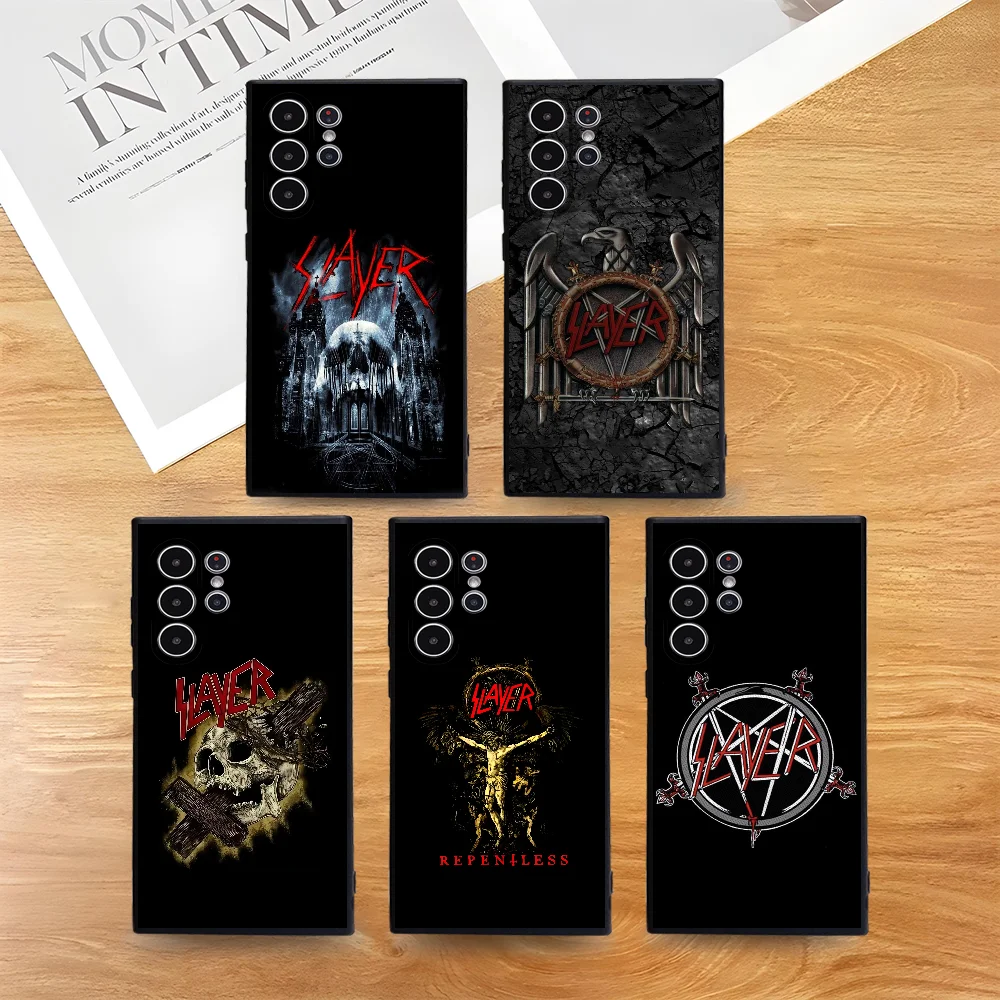 

Hot Rock Band S_Slayer Phone Case For Samsung Galaxy S25 S24 S22 S23 Ultra S21 S20 Plus 5G Frosted Non-Slip Full Cover Soft Case