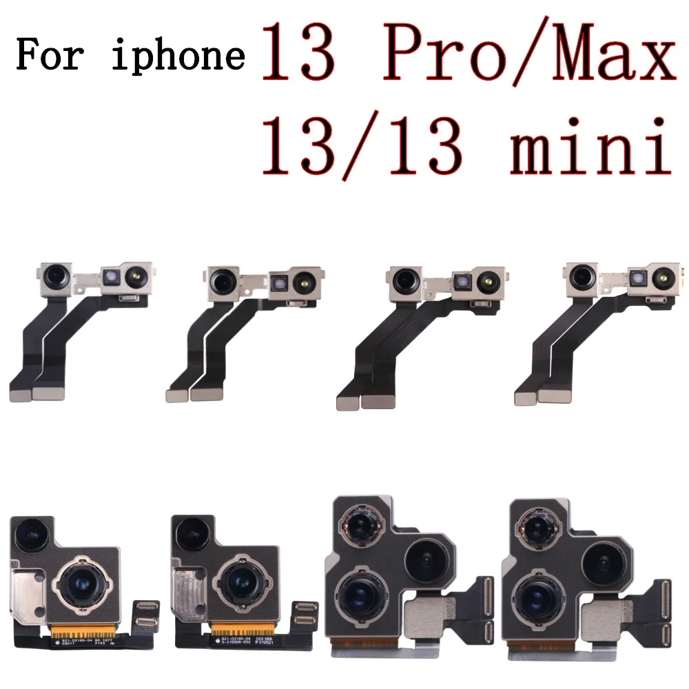 Rear Camera For iPhone 13 Pro Max/13mini 13Pro Back Facing Main Front Camera With Flash Module Sensor Flex Cable Full Parts
