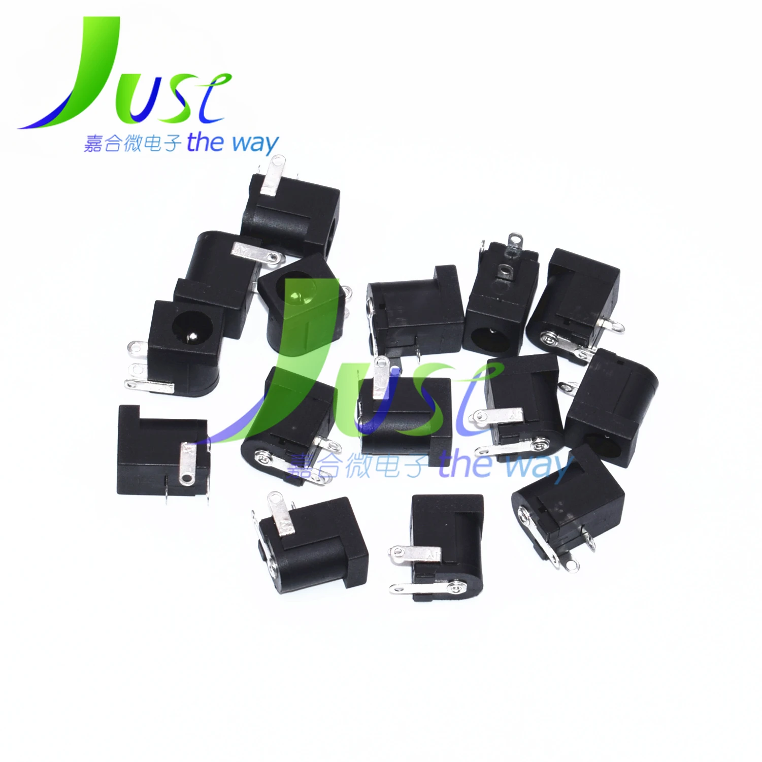 100Pcs DC-005 Black DC Power Jack Socket Connector DC005 5.5*2.1mm 2.1 socket Round the needle