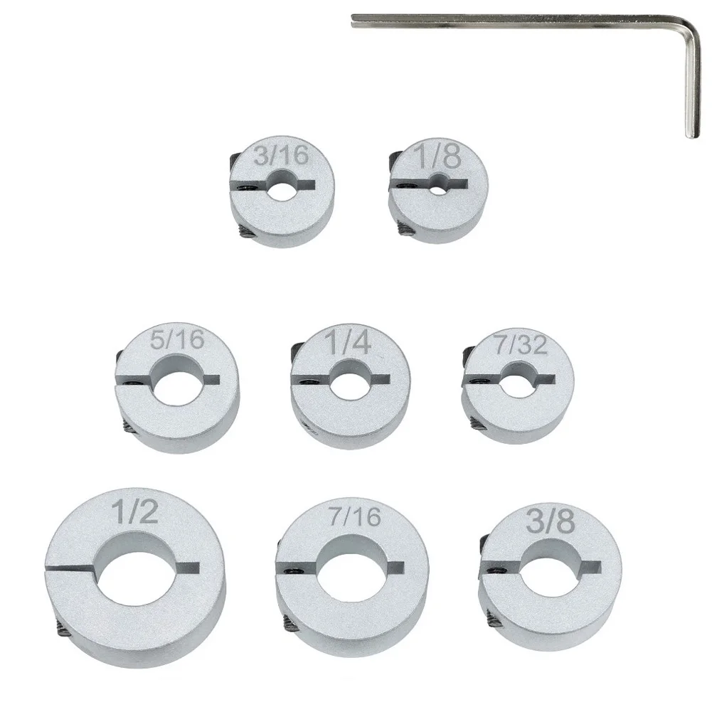 

8Pcs Depth Stop Collar Fixed Drill Bit Holder Split Rings For Drilling Wood Hole Home DIY Power Tool Replacement Accessories