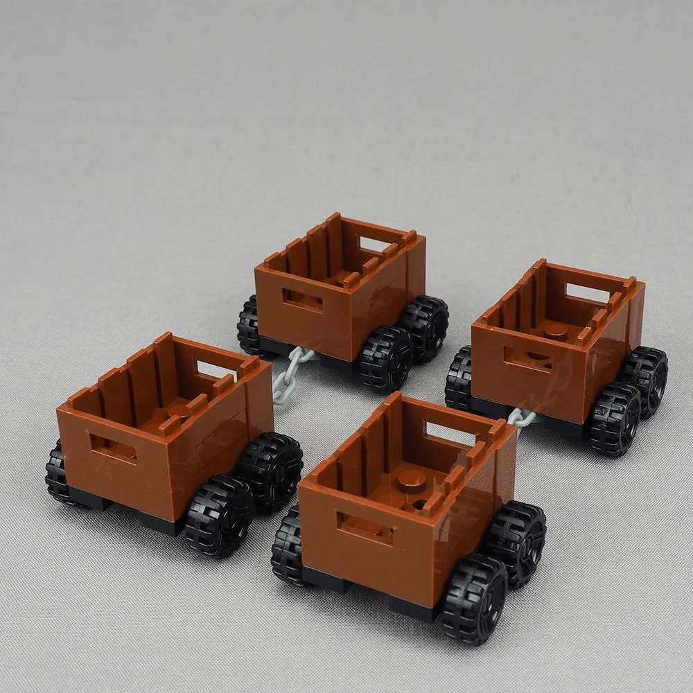 صندوق سلسلة صغير أجزاء مكعبات بناء السيارة لنقل المعدات نموذج تجميع المركبات العسكرية ملحقات لعبة الطوب الصغيرة