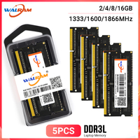 5pcs WALRAM DDR3 DDR3L Ram Memory 4GB 8GB 16GB 1333 1600 1866 Laptop Memory RAM DDR4 2400 2666 3200MHz Rams For Intel Notebook