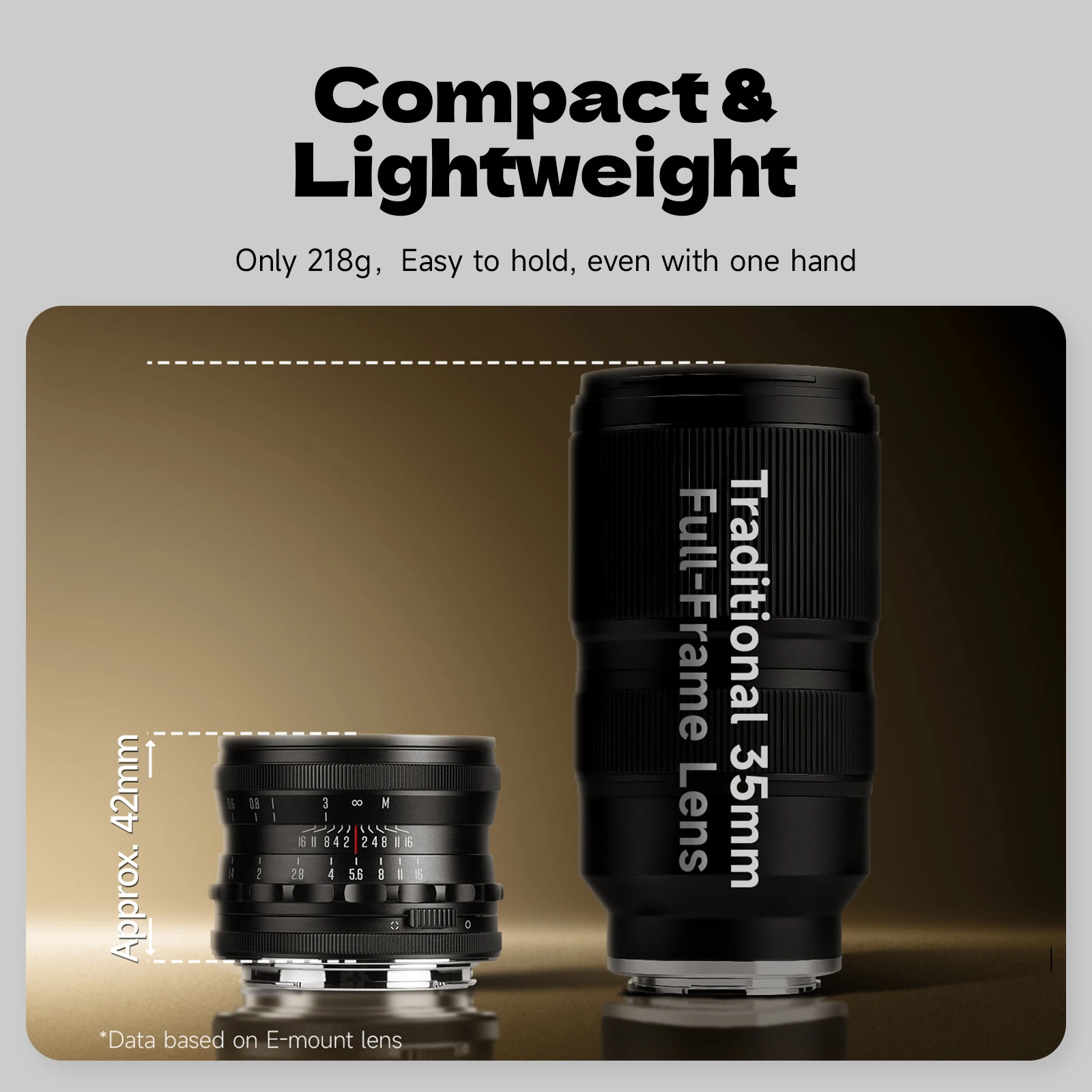 Obiektyw Brightin Star 35mm F1.4 Full Frame z ręcznym ustawianiem ostrości, stałoogniskowy, do aparatów bezlusterkowych — zdjęcie produktu 2