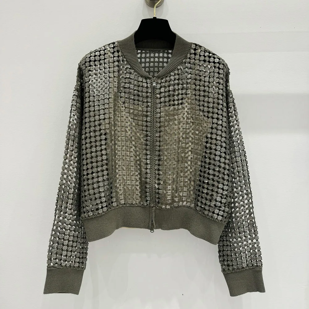 

Высококачественное новое женское модное повседневное пальто 2026 года с открытыми пайетками, подходит для ежедневной носки xy2641579