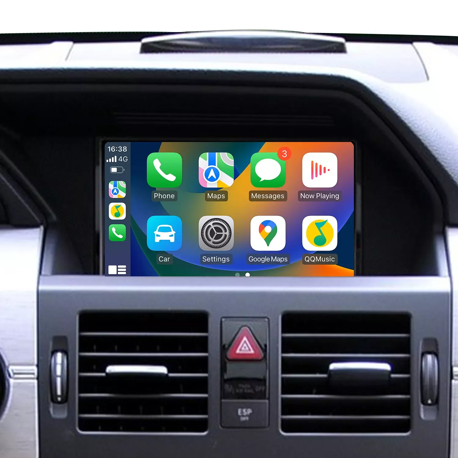 لمرسيدس NTG 4.5 GLK x204 شاشة تعمل باللمس CarPlay Android Auto Android Apps الملاحة Waze Netflix سبوتيفي تويتر يوتيوب TV #2