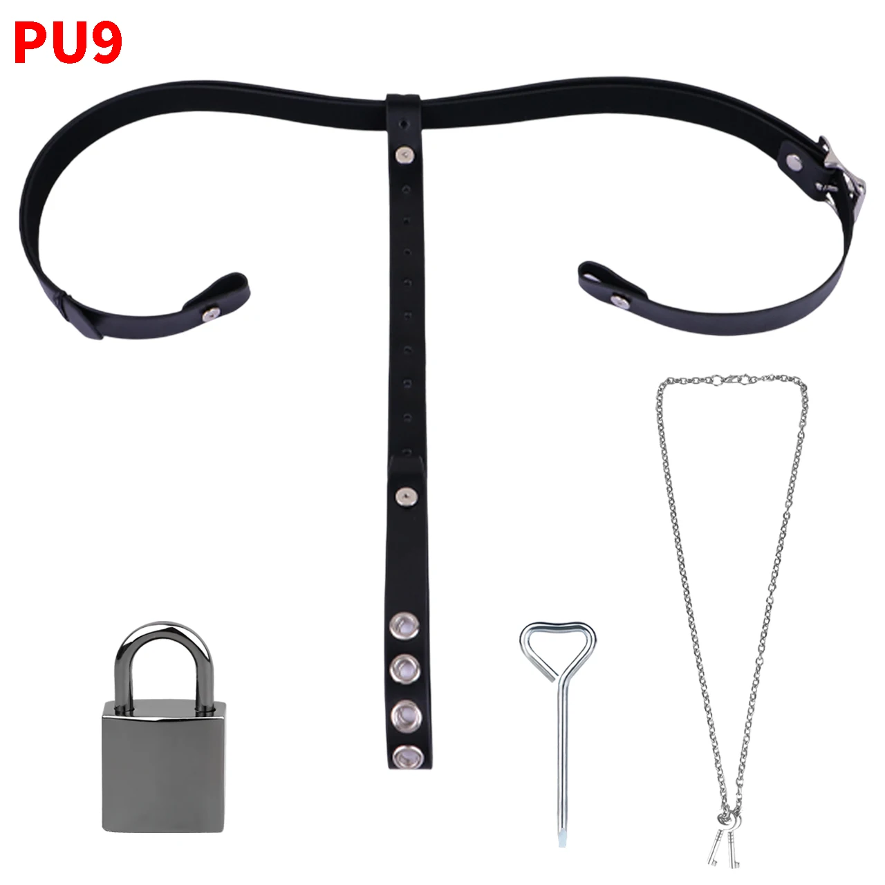 FRRK BDSM Femboy Chastity Belt PU Leather Multi-Style Penis Lock Assisted Restraint T-Pants Adult Game Erotic Accessory For Men image 4