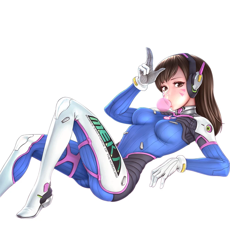 

FUYOOHI Sticker Funny Sexy Beauty JDM for D.Va (Hana Song) Car Stickers Vinyl Car Windows Bumper Applique Decoration