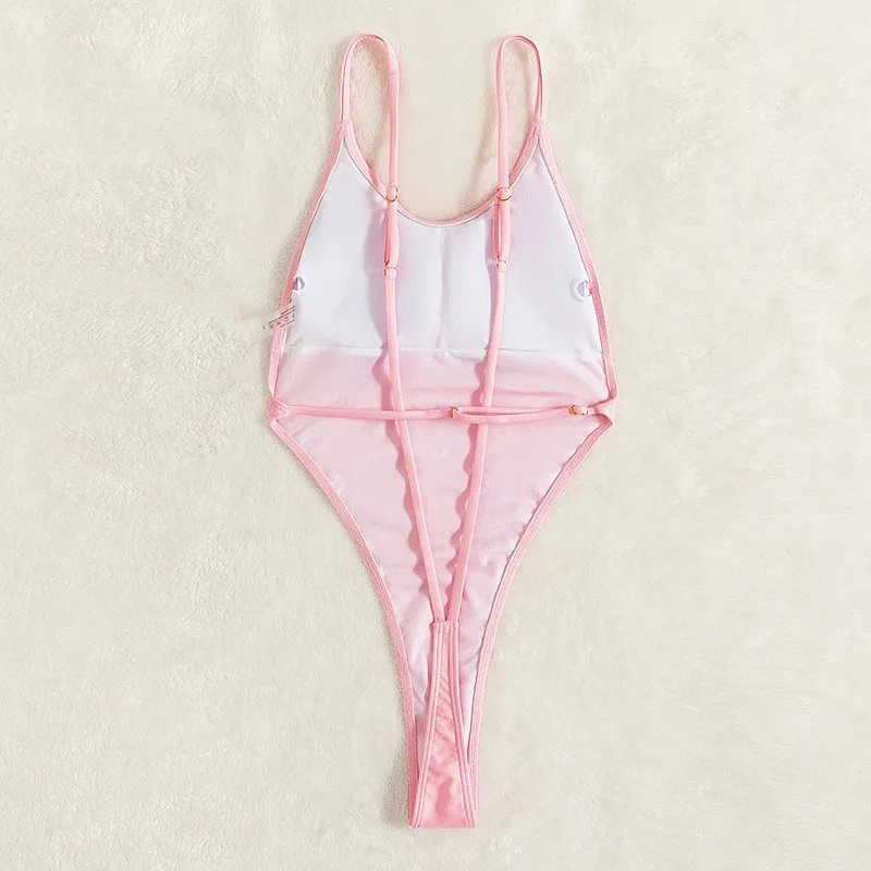 Sexy Swimsuit for Women Cross String Back Bandage Beach Swimwear Padded Cut Out Monokini One Piece Bathing Suit Maillot De Bain