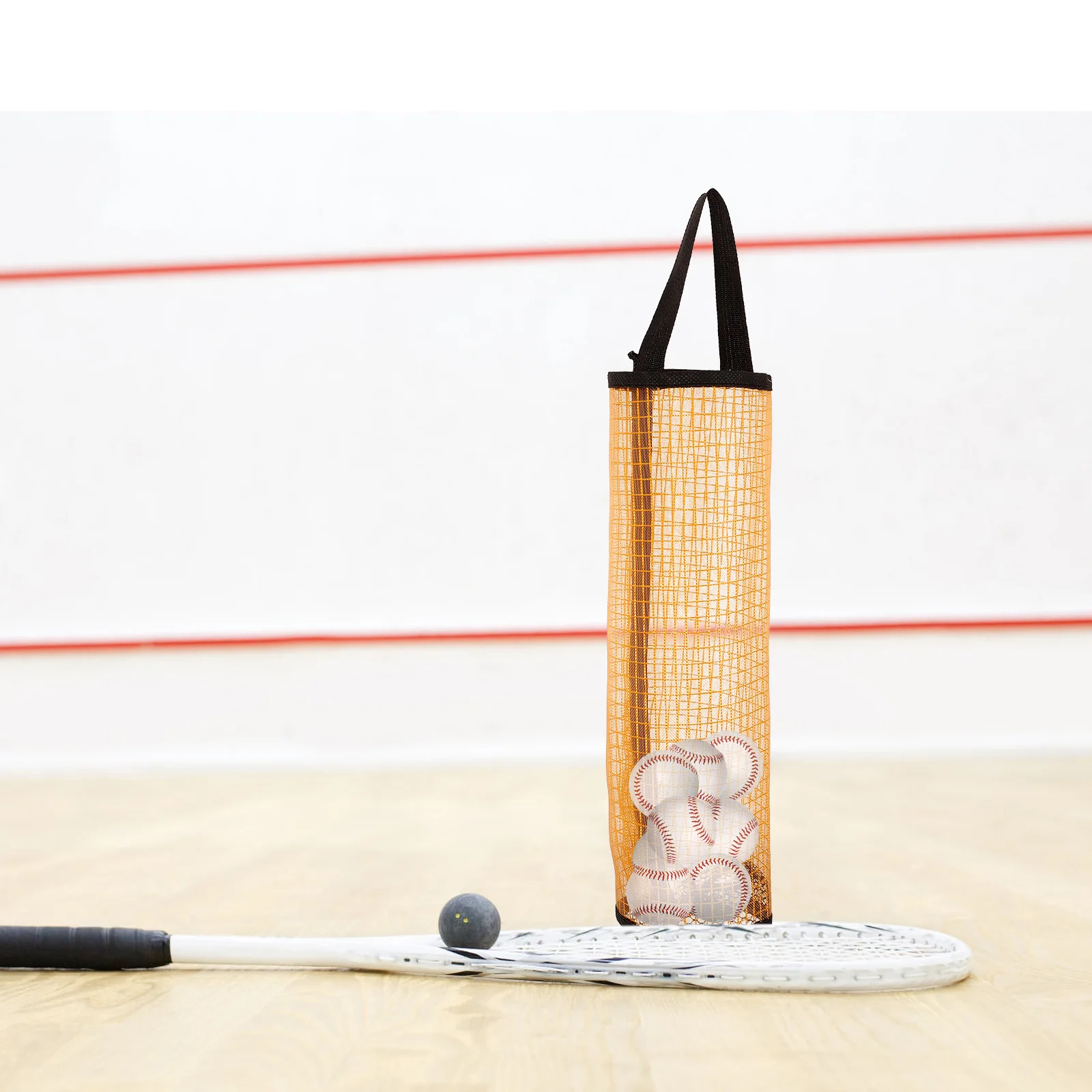 

3pcs Ball Storage Bag Nylon Mesh Drawstring Pouch For Tennis Baseball Golf Balls Portable Ball Picking Organizer Tennis Training