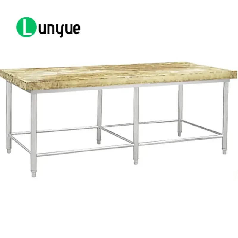 Stainless Steel Kitchen Cutting Board Wooden Chopping Block Table For Food Prep Durable Hygienic Easy Clean Home Cooking