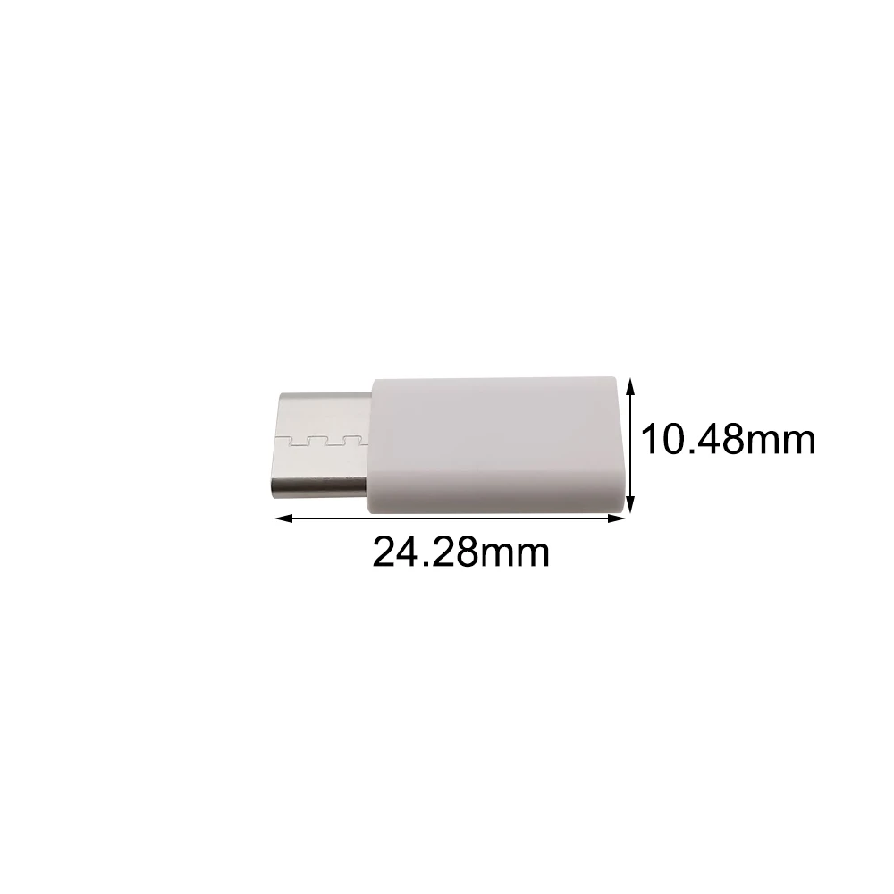 5Pcs Mini Micro USB Female to Type C Male Adapter Connector Phone Data Line Charging Converter Black White