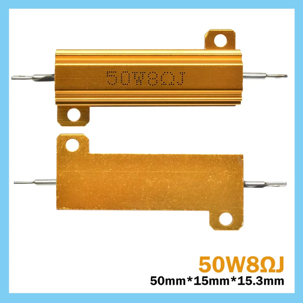 50W High-Power Wirewound Resistor Precise Resistance Values with ±5% Tolerance Durable Aluminum Shell Wirewound Resistor