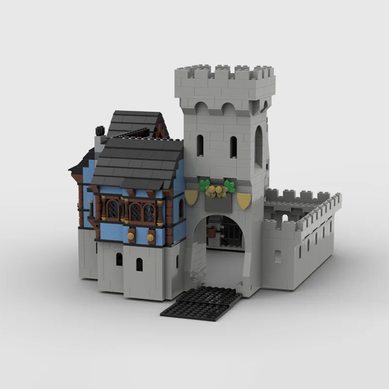 1540 قطعة MOC قرية القرون الوسطى المقواة القلعة نموذج بناء هدايا عيد الميلاد كتل العمارة تجميع لتقوم بها بنفسك لعبة الطوب للأطفال #4