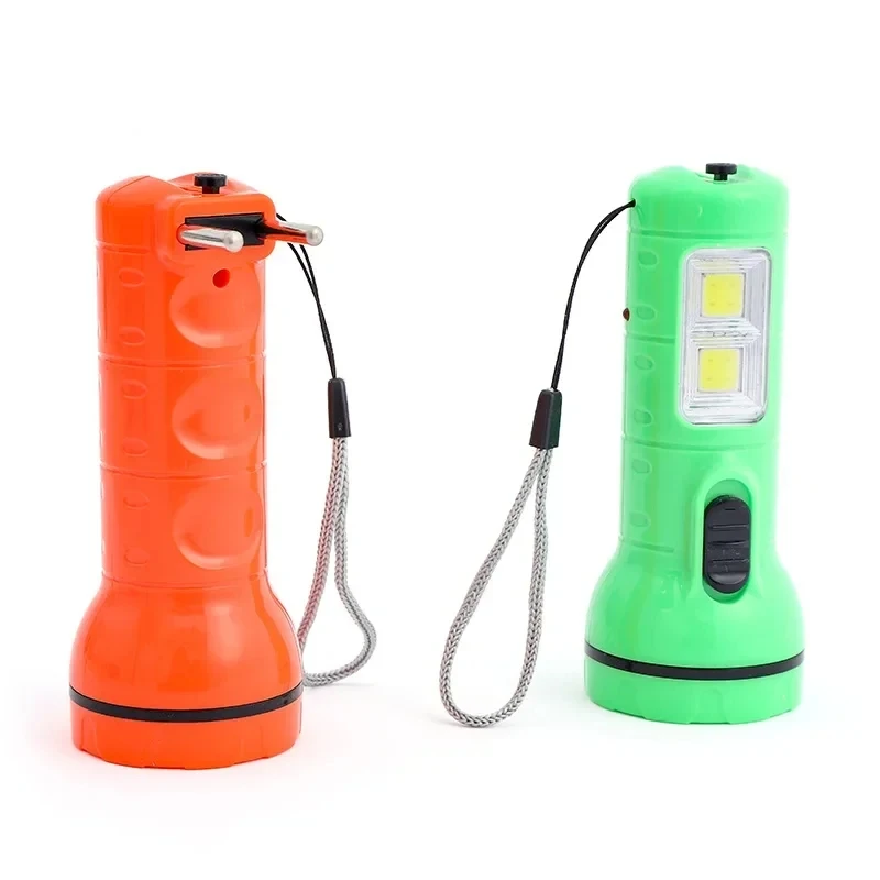 Mini LED Flashlight With COB Side Lights Use AAA Battery Torch Outdoor Portable Small Power Emergency Household Flashlight