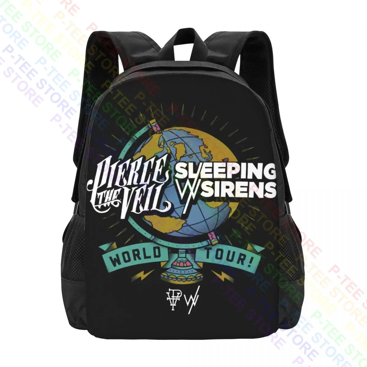 World Tour Pop Punk Pierce The Veil Sleeping With Sirens 2015Backpack Large Capacity Training Art Print