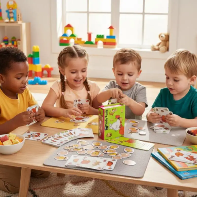 【BS】1 Set Gioco di Carte Hot Drecksau Black Sheep Piou Piou, Gioco da Tavolo Chicken Chiu Chiu, Giocattoli Educativi e Regali