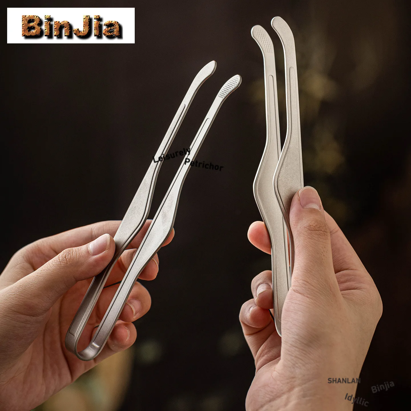 

Пинцет для чая из чистого титана, древний кухонный зажим, зажим для чая, бытовой зажим для тостов, хлеба, огурцов, китайский чай, чайная церемония, ремесло