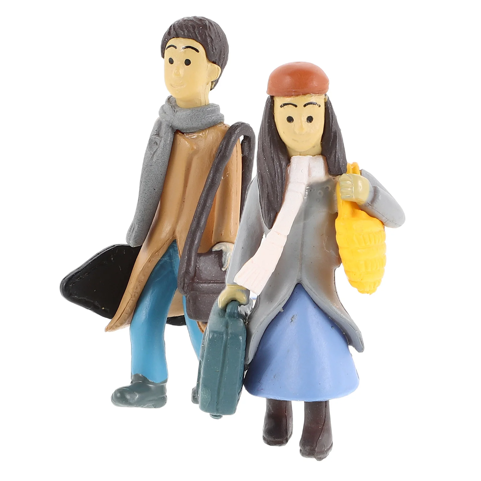 

1Pair Plastic Couple Figurines Creative Design Romantic Lover Sculpture for Micro Landscape DIY Home Decor Wedding Ornament
