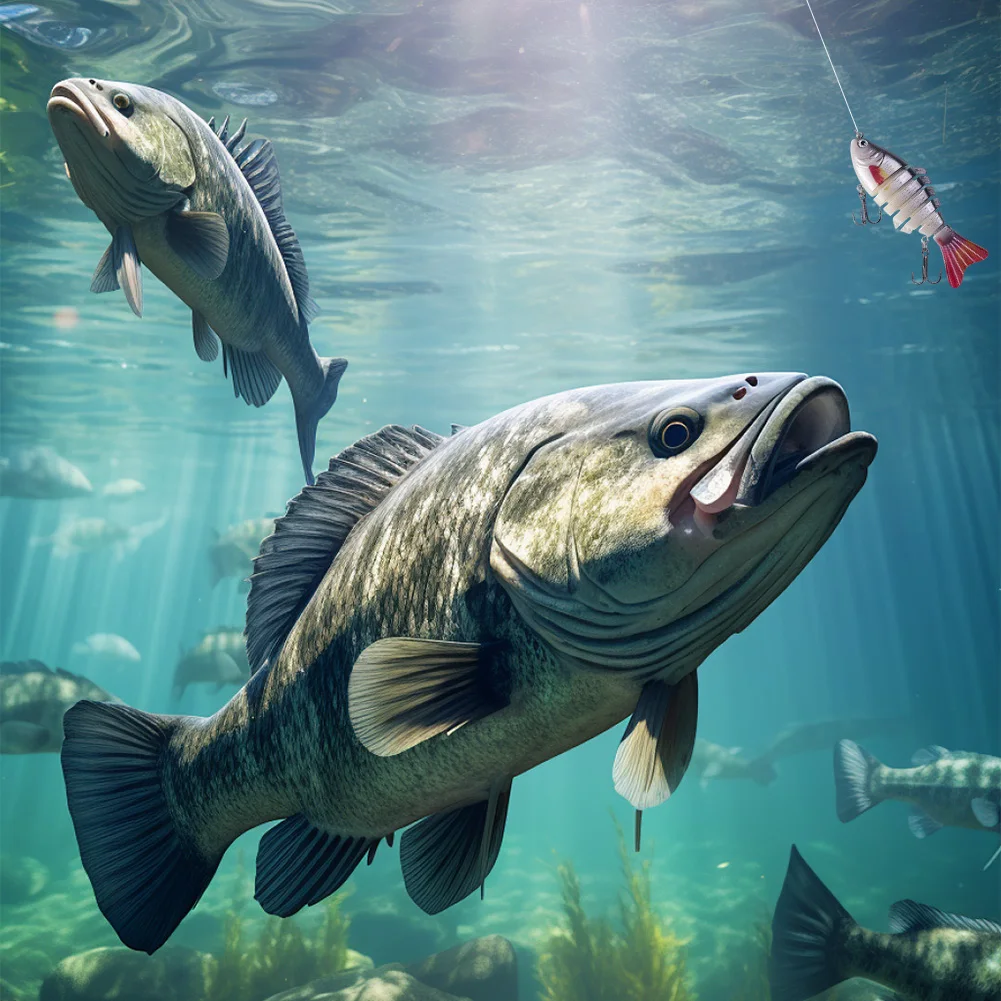 

Sinking Wobblers Fishing Lures Lifelike Multi Jointed Swimbait Multi-Section Hard Bait Crankbait for Bass Trout
