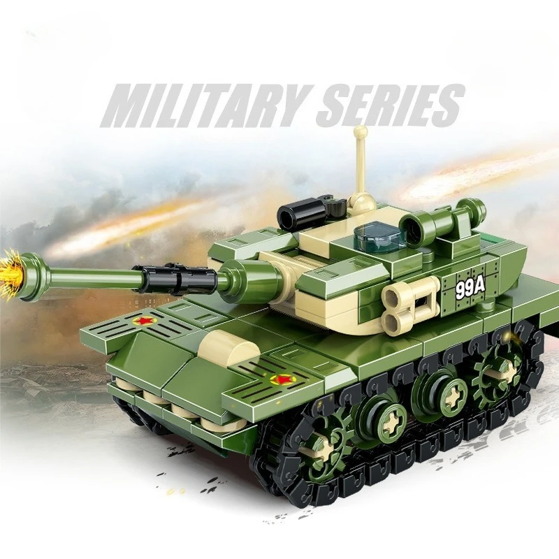 Classic Military-themed Building Set with Tanks and Ships for Children-perfect Holiday Gift Set Featuring Decorative Toys