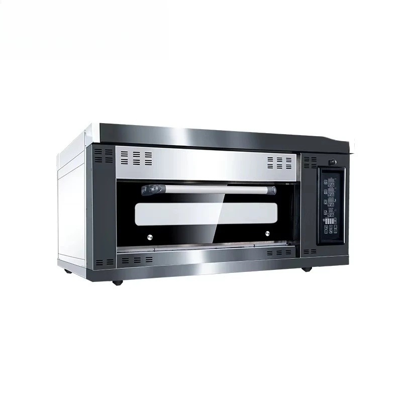 Small Commercial Bakery Equipment 220V Electric 1 Deck 2 Trays Gas Oven Single Deck Oven With Steam Hotels Pizza Baking Fruit