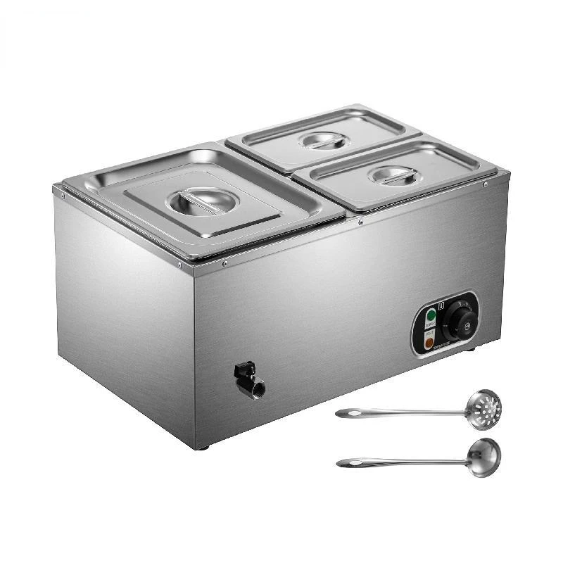 Electric Food Warmer Stainless Steel with Temperature Adjustment Efficient Sanitary Buffet Bar Commercial Use