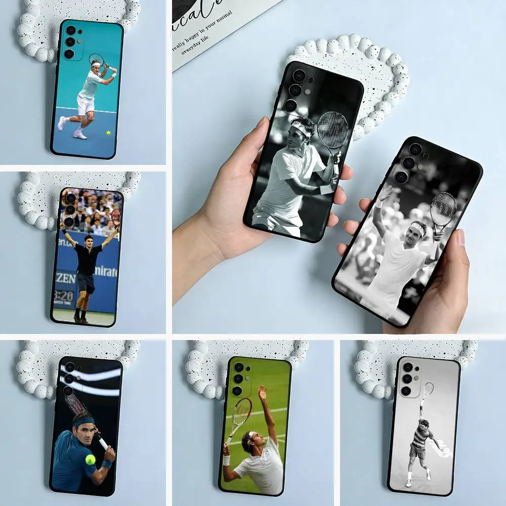 

R-Tennis-Roger Federer Soft Silicone Case for Samsung S25, S24, S21, S22, S23, S30, Ultra, S20, Plus, FE, Lite-Black