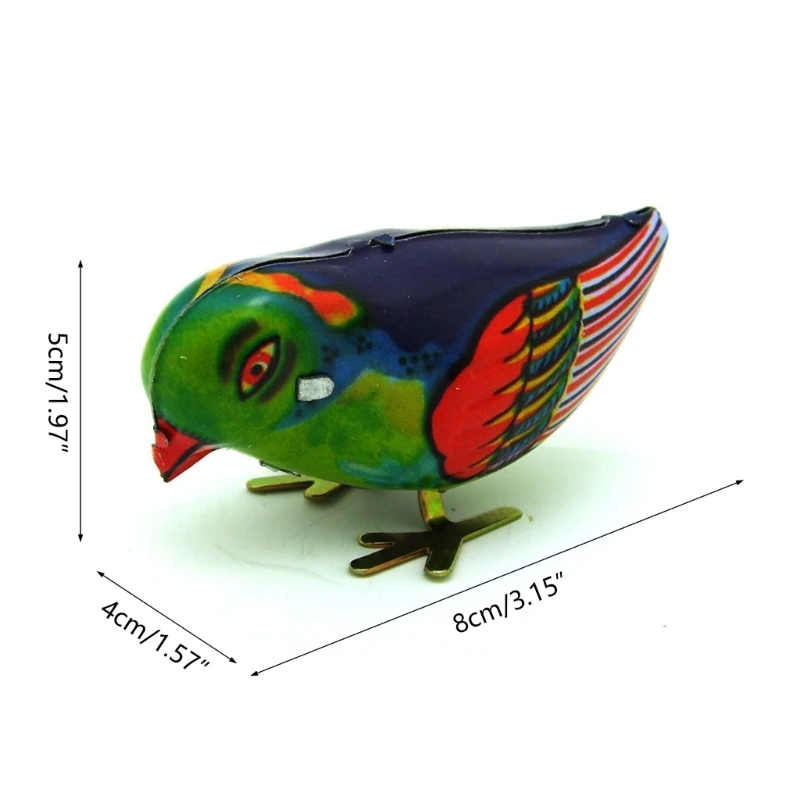 Opwindspeelgoed voor kinderen Vintage Clockwork Toy Mooie pikvogel