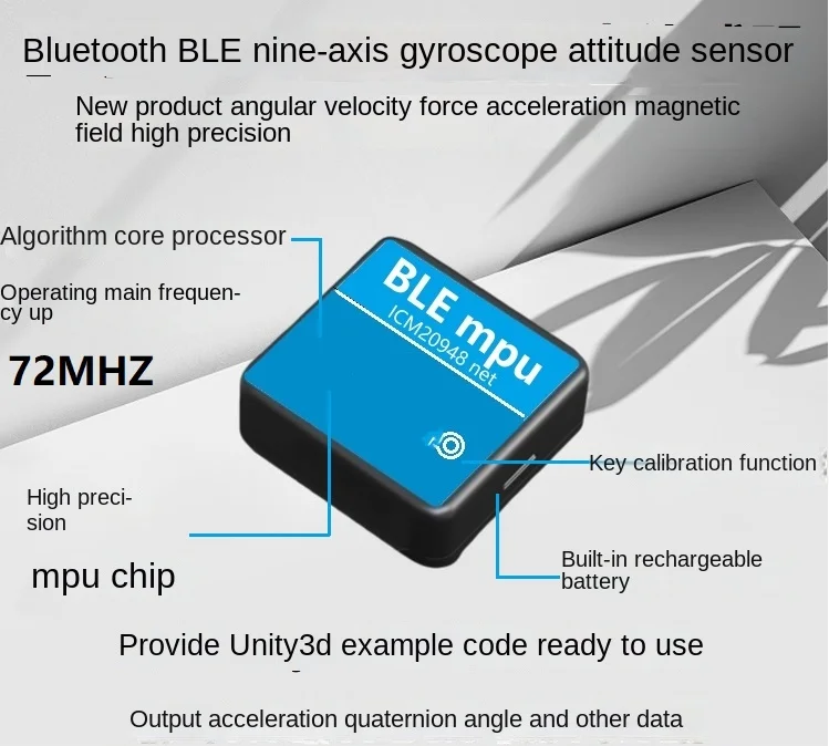 Bluetooth angle sensor accelerometer inclination gyroscope module magnetic field MPU9250 chip