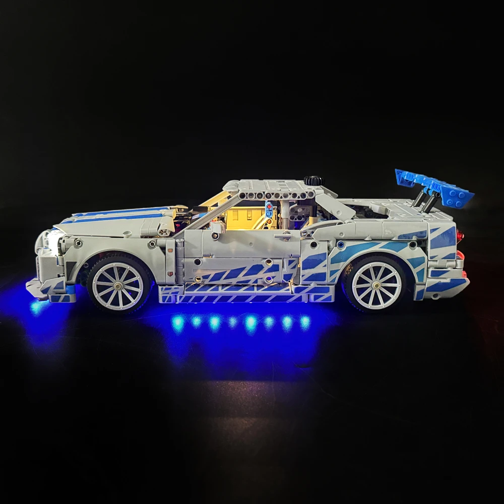 BYB LED Light Kit For LEGO 42210 2 Fast 2 Furious Nissan Skyline GT-R (R34) Car Remote Control (Not Include Model) view 2