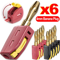Portable 32A 4mm Banana Plug Solderless Quick Connect High Current Gold-Plated Banana Connectors Audio Copper Speakers Amplifier
