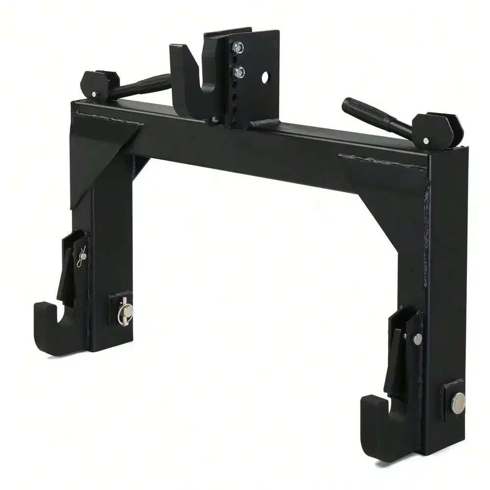 3-Point Quick Hitch Adapter Attach Fit Category Cat 1 Cat 2 Tractor 3000lb Black