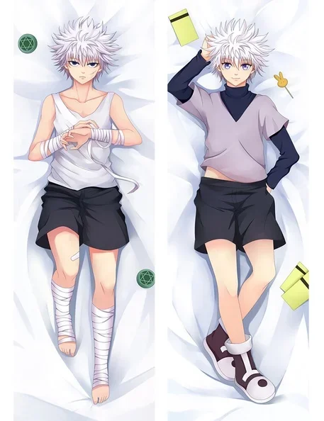 60x180cm Anime Hunter x Hunter Killua Zoldyck Dakimakura Pillow Case Hisoka Csai Hugging Body Throw Pillow Cushion Cover