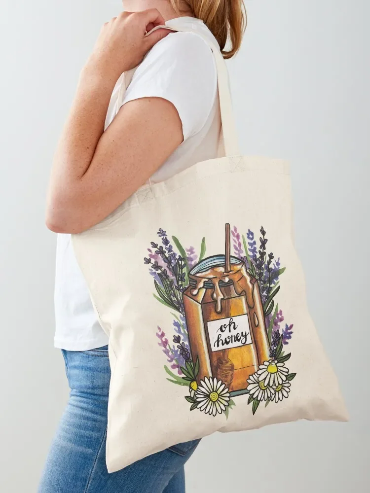 Oh honey! lavender Tote Bag bags woman 2026 Shopper canvas shopping bag