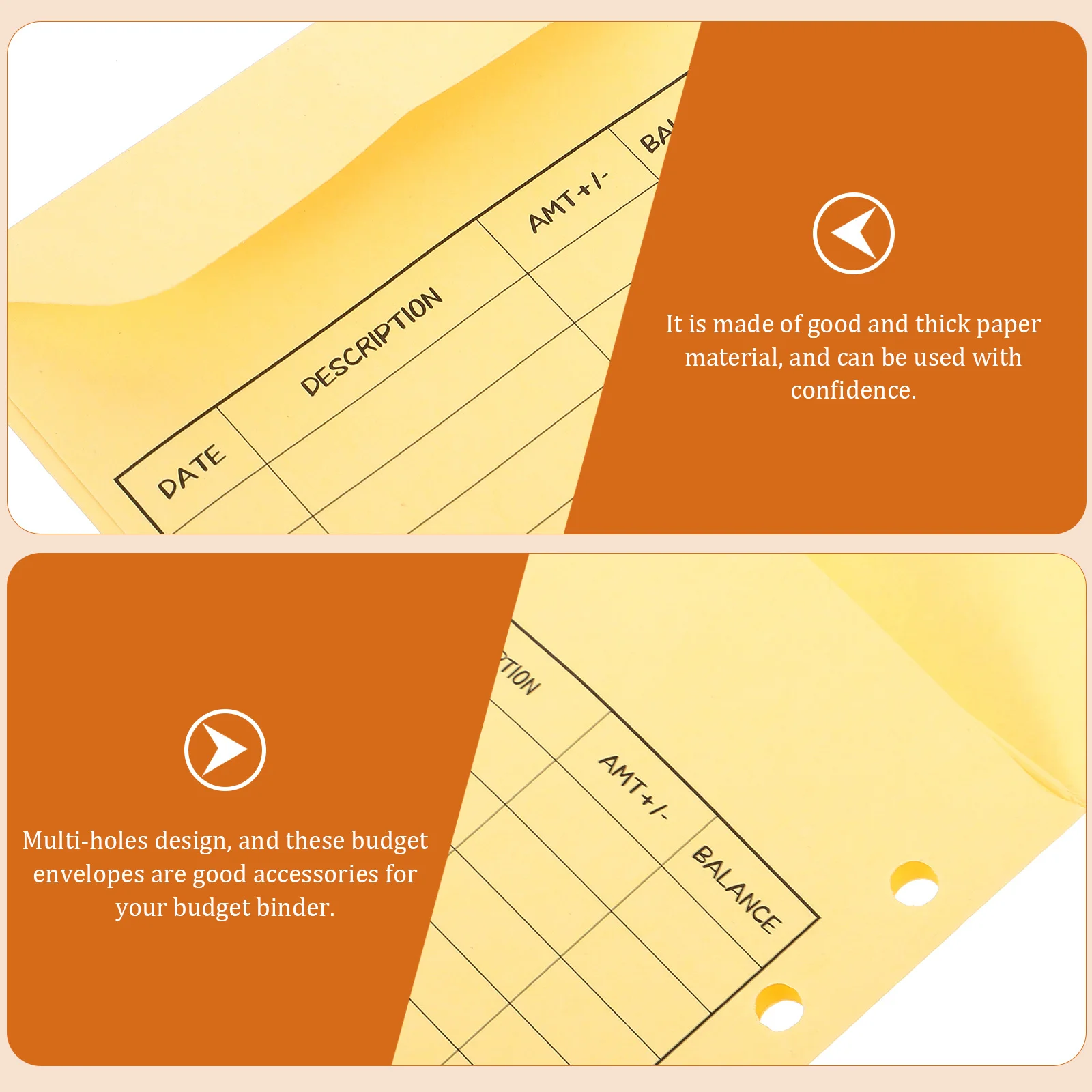 

12Pcs Cash Envelopes Thick Paper for Budget Binder Expense Tracking Money Holder Cash Storage Accessories