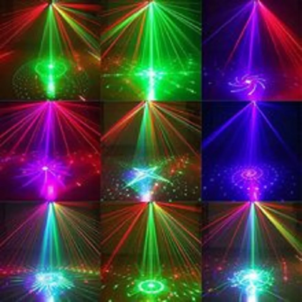 15 Eye RGB Disco Lamp DMX Remote Control Stage Strobe Light ，Dj Led Laser Light For Wedding Xmas Bar Party Projetor Home Decor