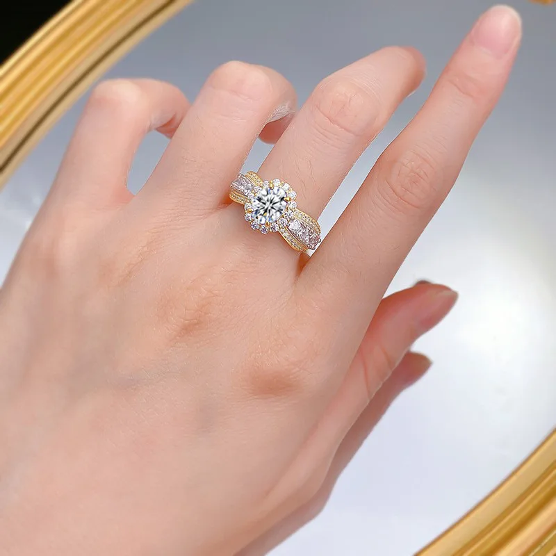 100% Real 6x8MM Oval Moissanite Ring with Certificate Passed Diamond Test Ring Women Wedding Jewelry Gift S925 Silver view 5