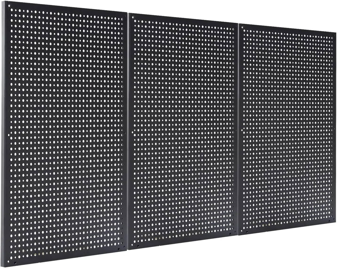 Pegboard Rack Garage Storage,Steel Pegboard Heavy Duty- 3 Pack 16-In X 24-In Metal Peg Board Tool Organization Panels (Black)