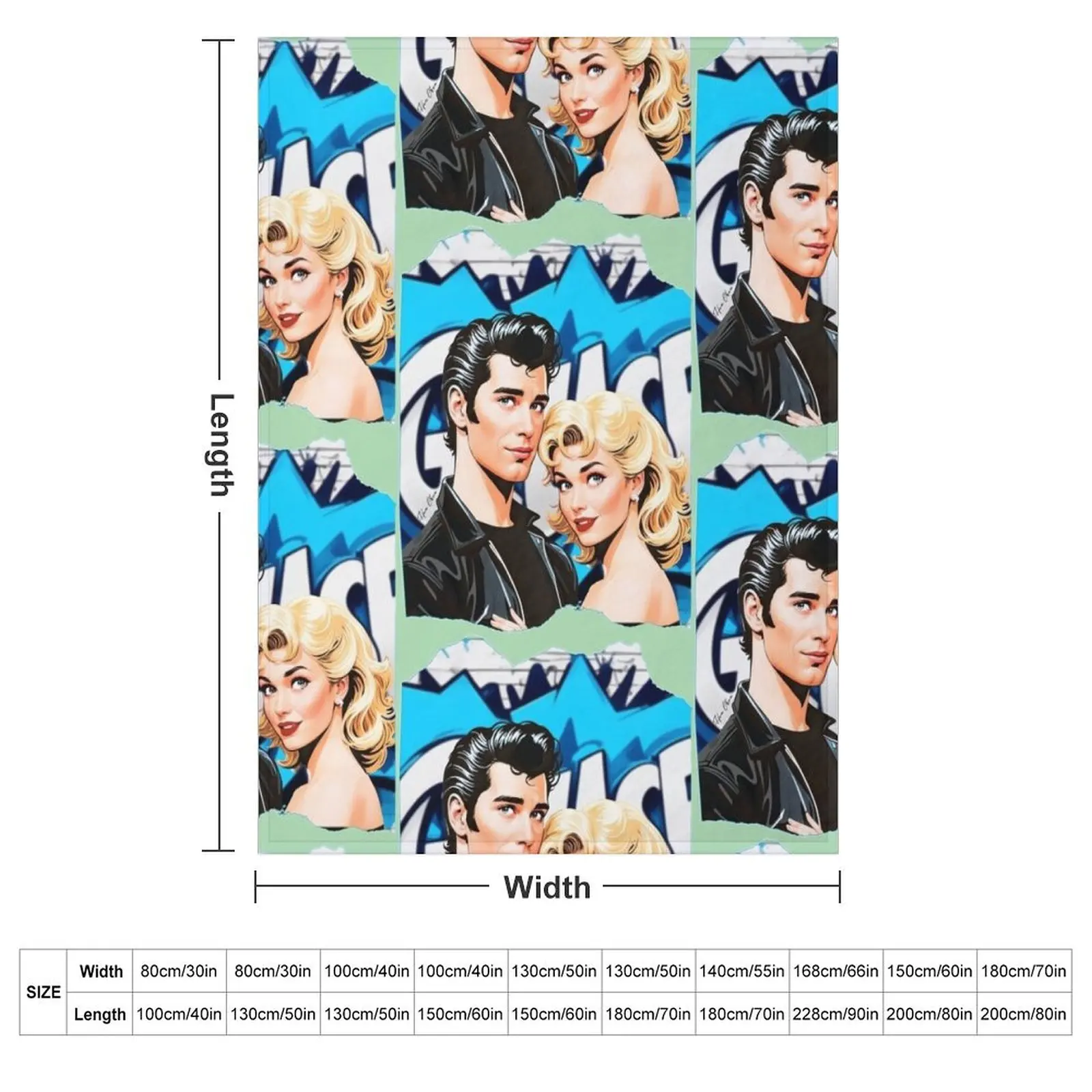Grease Lightning Throw Blanket couch cozy soft plush fuzzy picnic outdoor blanket