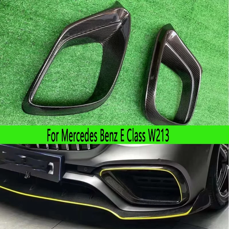 Für Mercedes Benz E-Klasse W213 E63 E63S Carbon-Faser Nebelscheinwerfer-Rahmen Grill Frontstoßstange Lufteinlass-Abdeckung Tuyere Autoteile