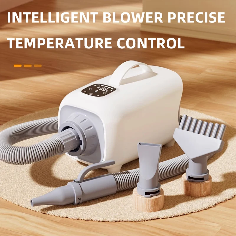 HOOPET Dog Dryer Pet Cat Dog Grooming Negative Ion Blower Wind Heater Adjustable Blow-dryer Force Hair Dryer 2000W Supplies