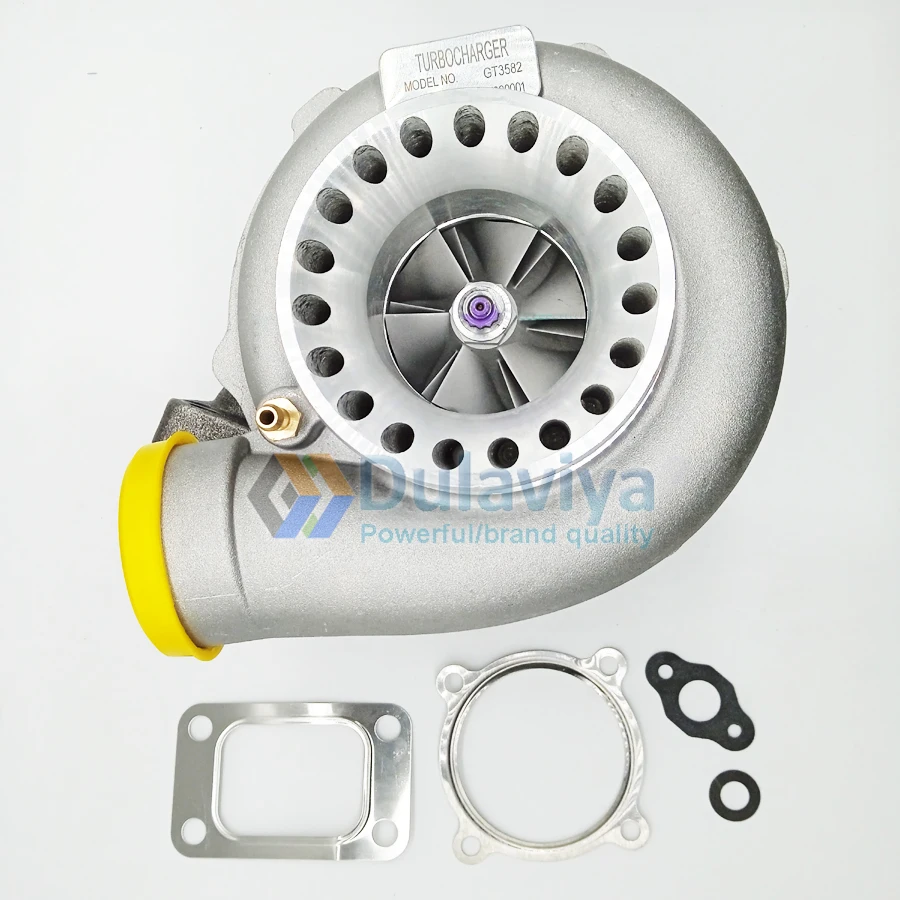 GT35 GT3582 T3 Turbo A/R .63 Turbine A/R .70 400-600HP Anti-Surge Turbocharger Pump Compressor for R32 R33 R34 RB25 RB30